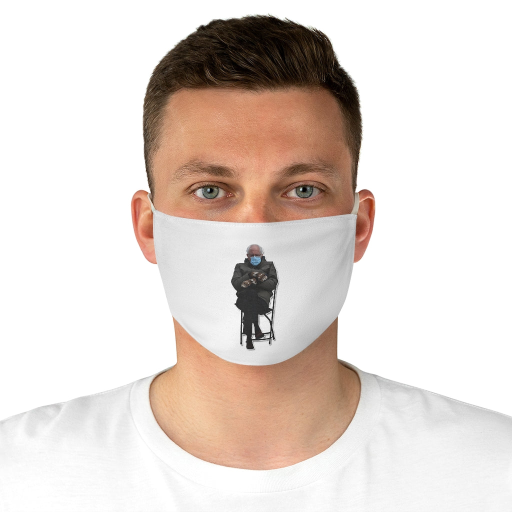 White Bernie Fabric Face Mask