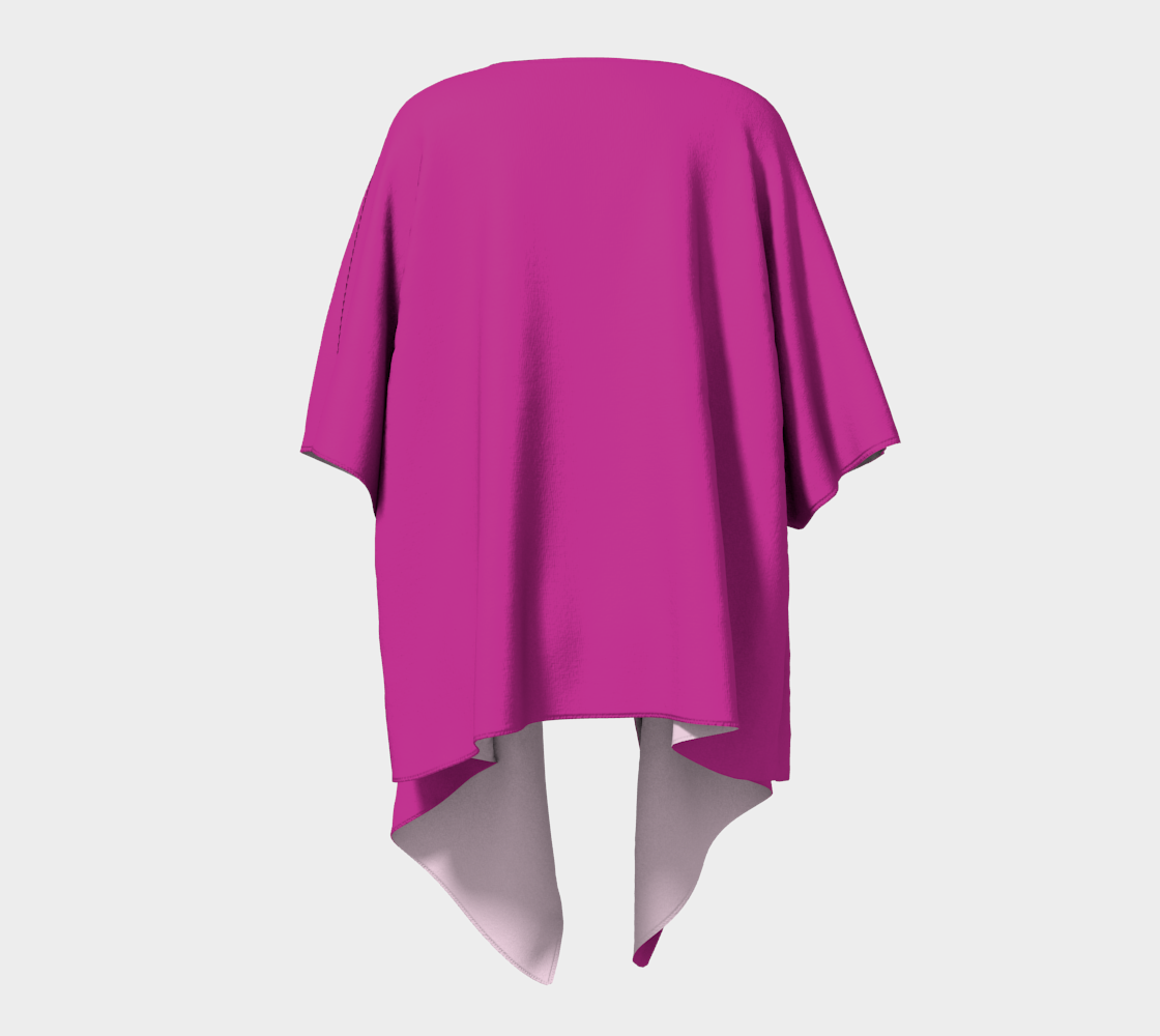 Fabulous Fuchsia Draped Kimono