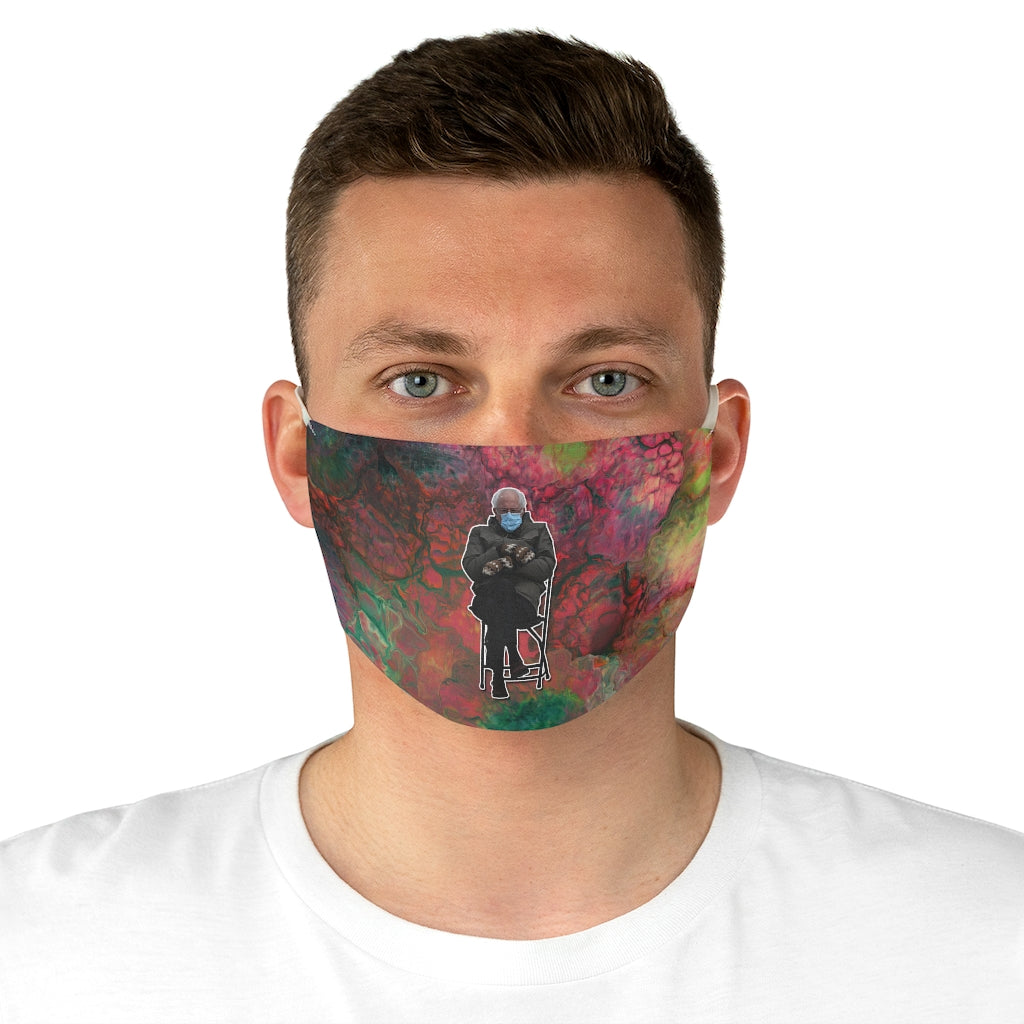 Bernie on Bright Cameron Fabric Face Mask