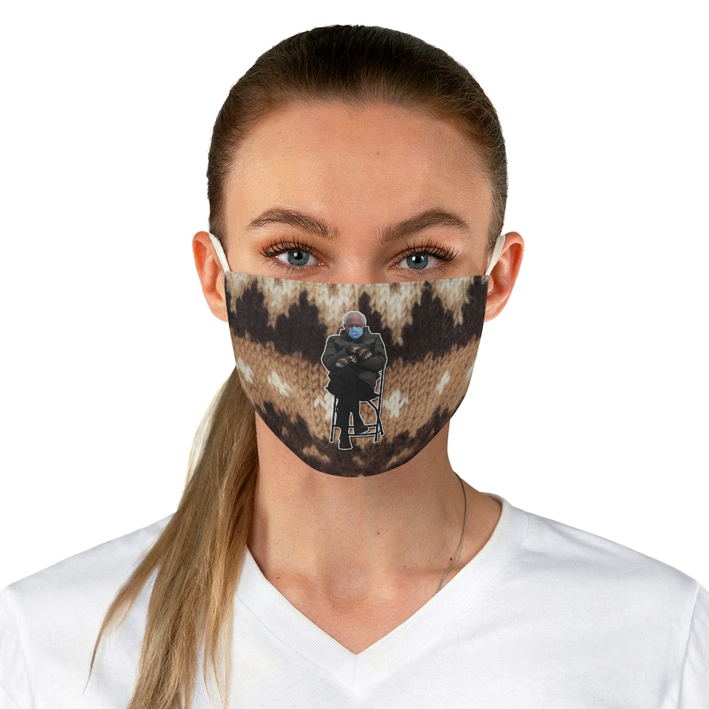 Bernie on Bernie Mitten Fabric Face Mask