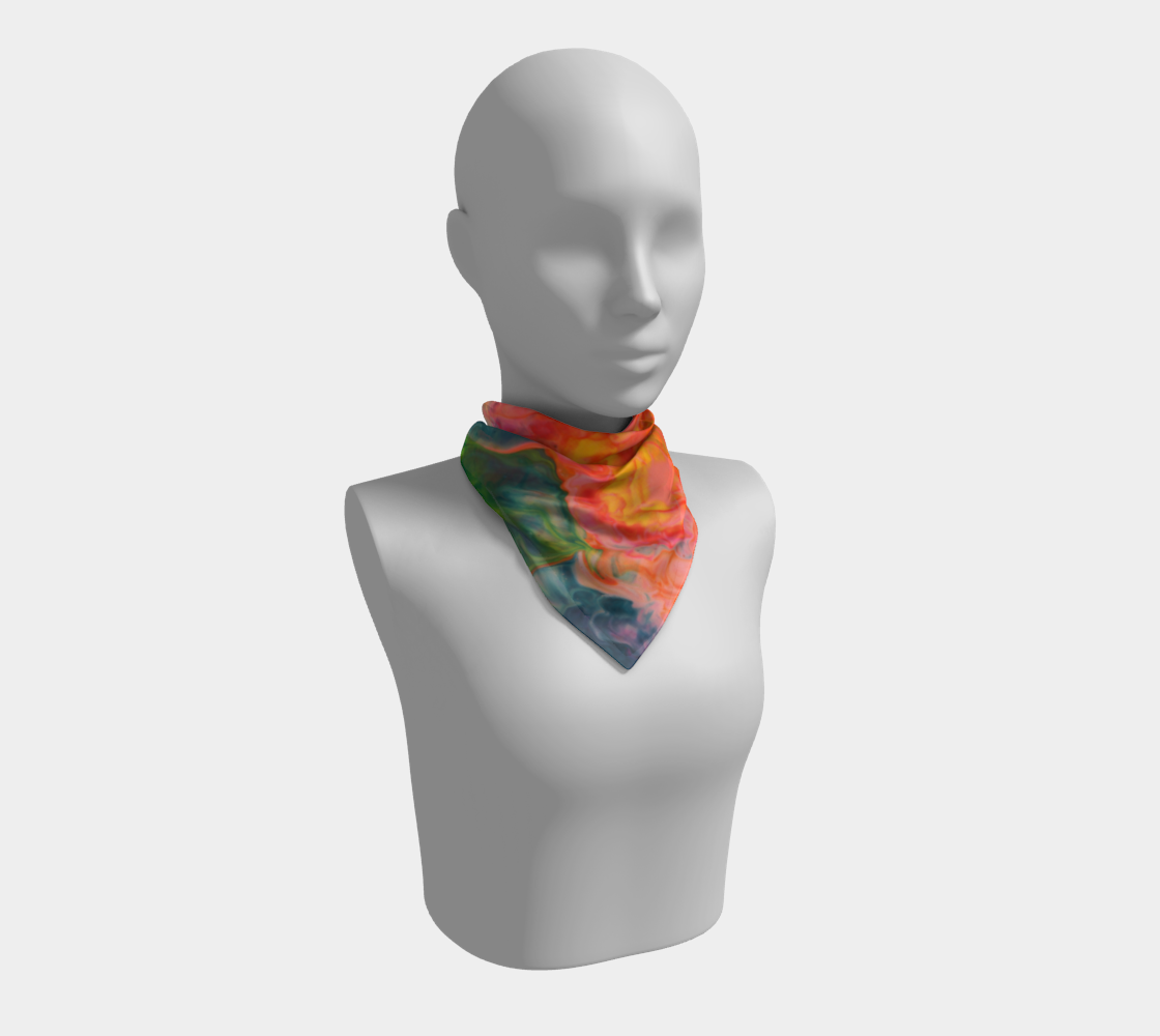 Rainbow Volcano Square Scarf