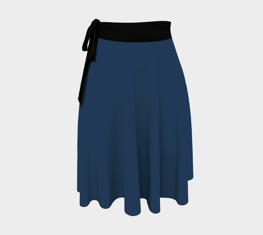 In the Navy Wrap Skirt