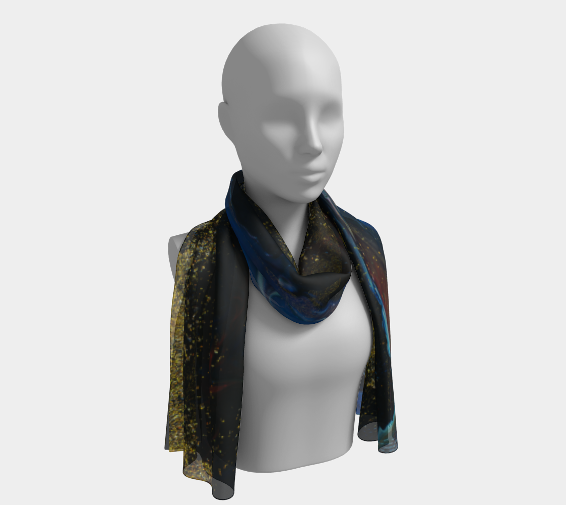 Gold Stream Long Scarf Glitter