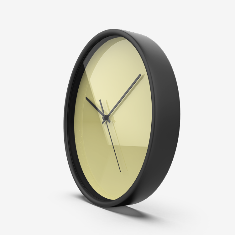 Butter Yellow Numberless Silent Wall Clock