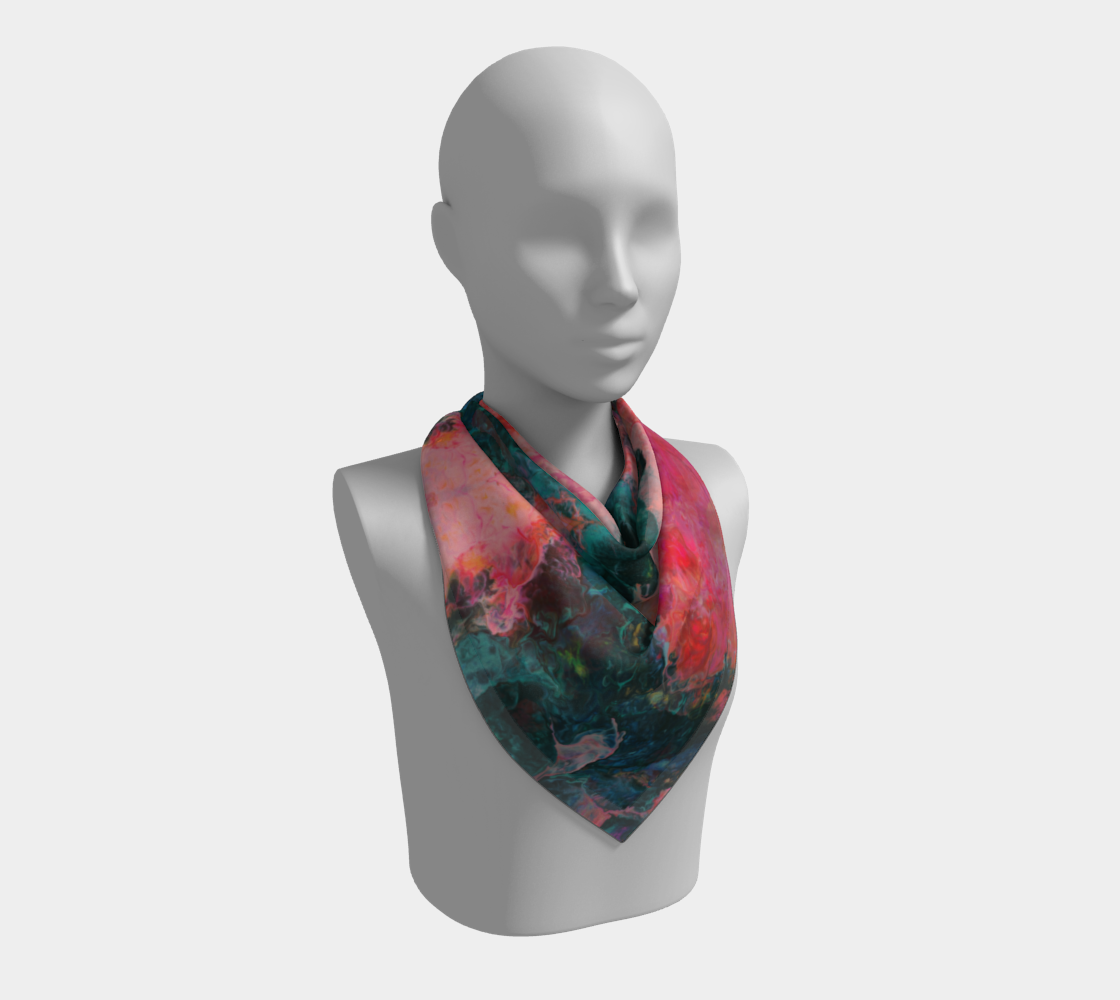 Feel the Borboleta Splash Print Square Scarf