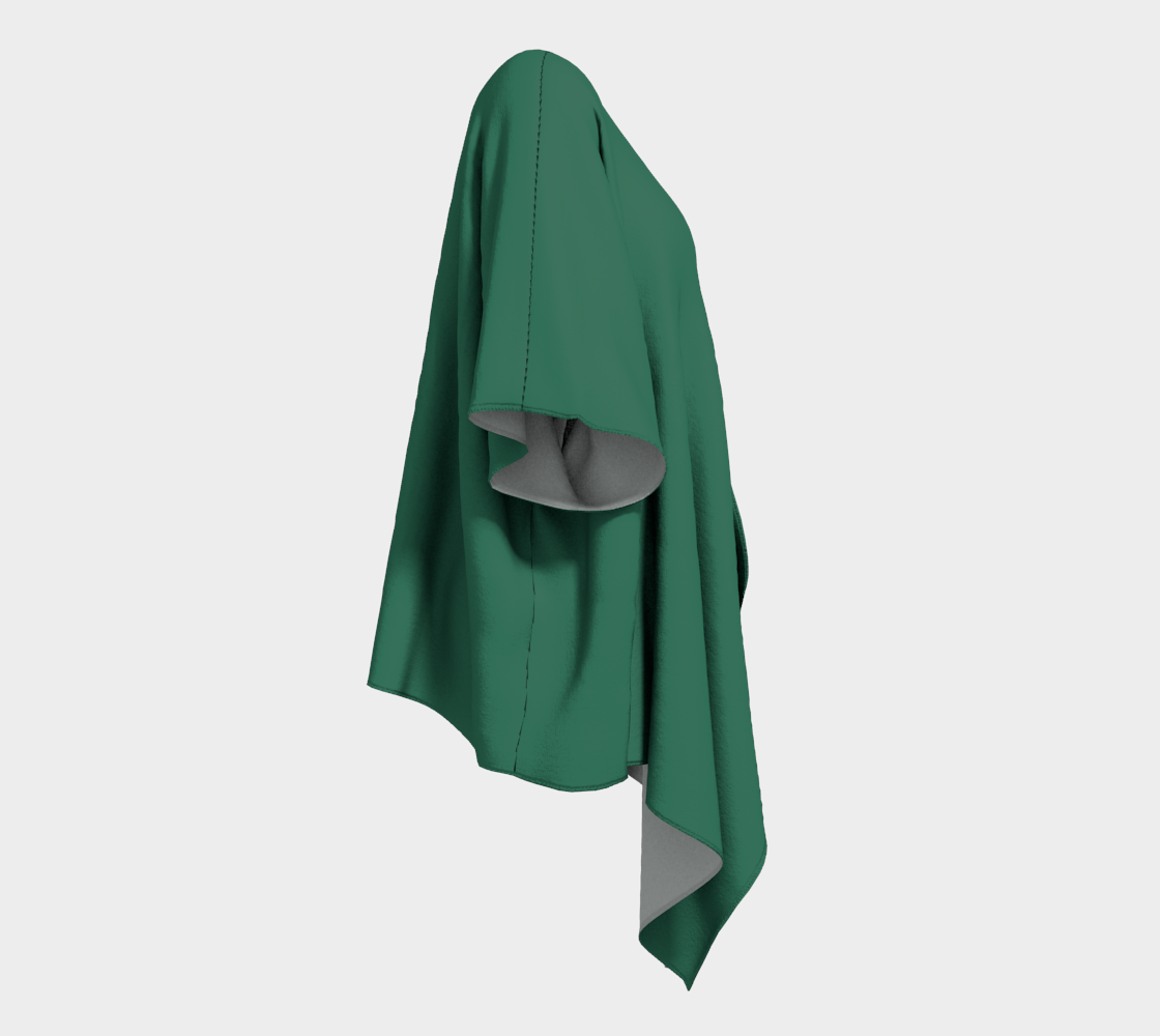 Bright Green Draped Kimono