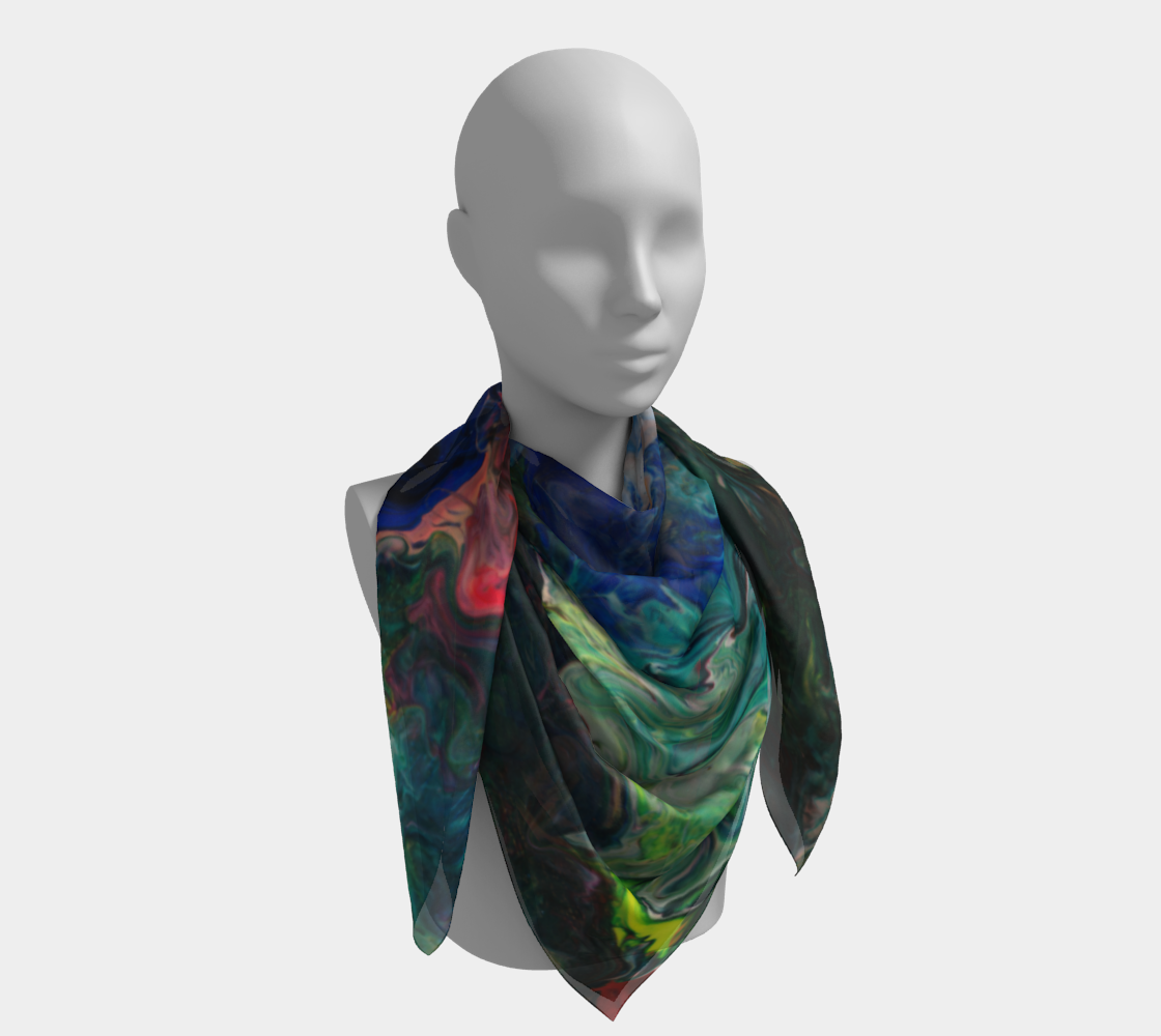 Flat Earth Square Scarf