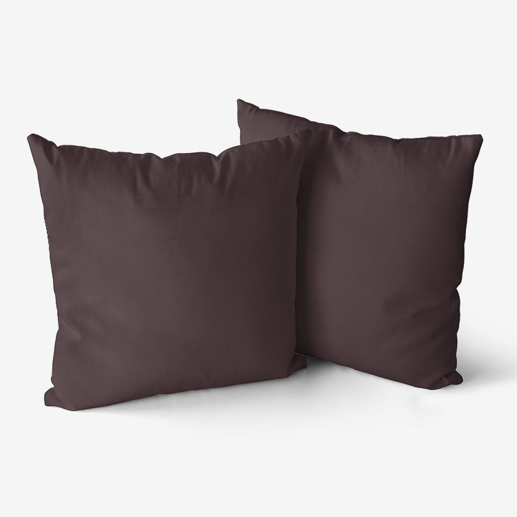 Chocolate Brown Hypoallergenic Throw Pillow