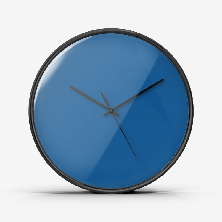 Blue Water Numberless Silent Wall Clock