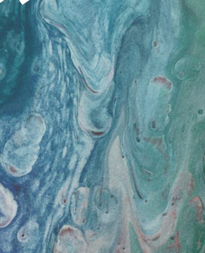 RainbowCity Paint Pour Journal with Table of Contents in "Smooth Ocean": A fun and gorgeous way to organize your thoughts - black lined pages