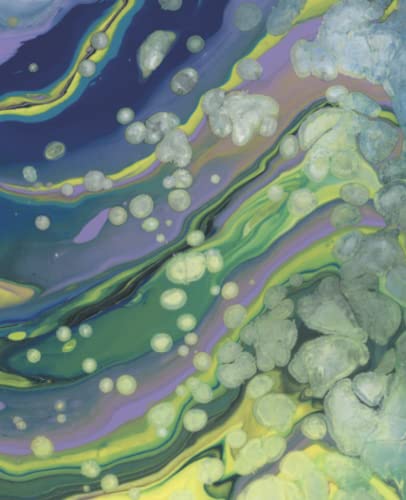 RainbowCity Paint Pour Journal with Table of Contents in "Zebra Splatter": A fun and gorgeous way to organize your thoughts - black lined pages