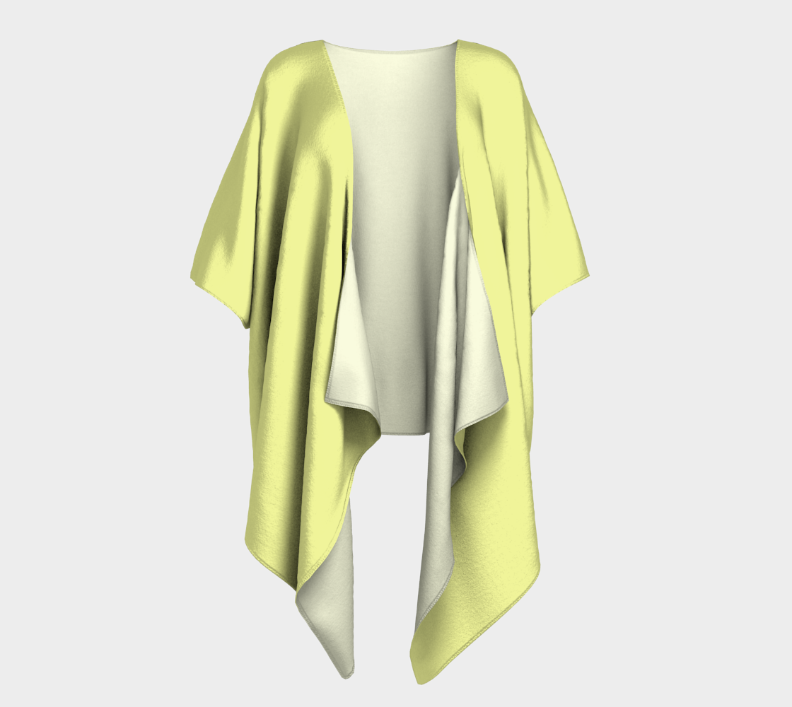 Butter Yellow Draped Kimono