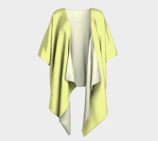 Butter Yellow Draped Kimono