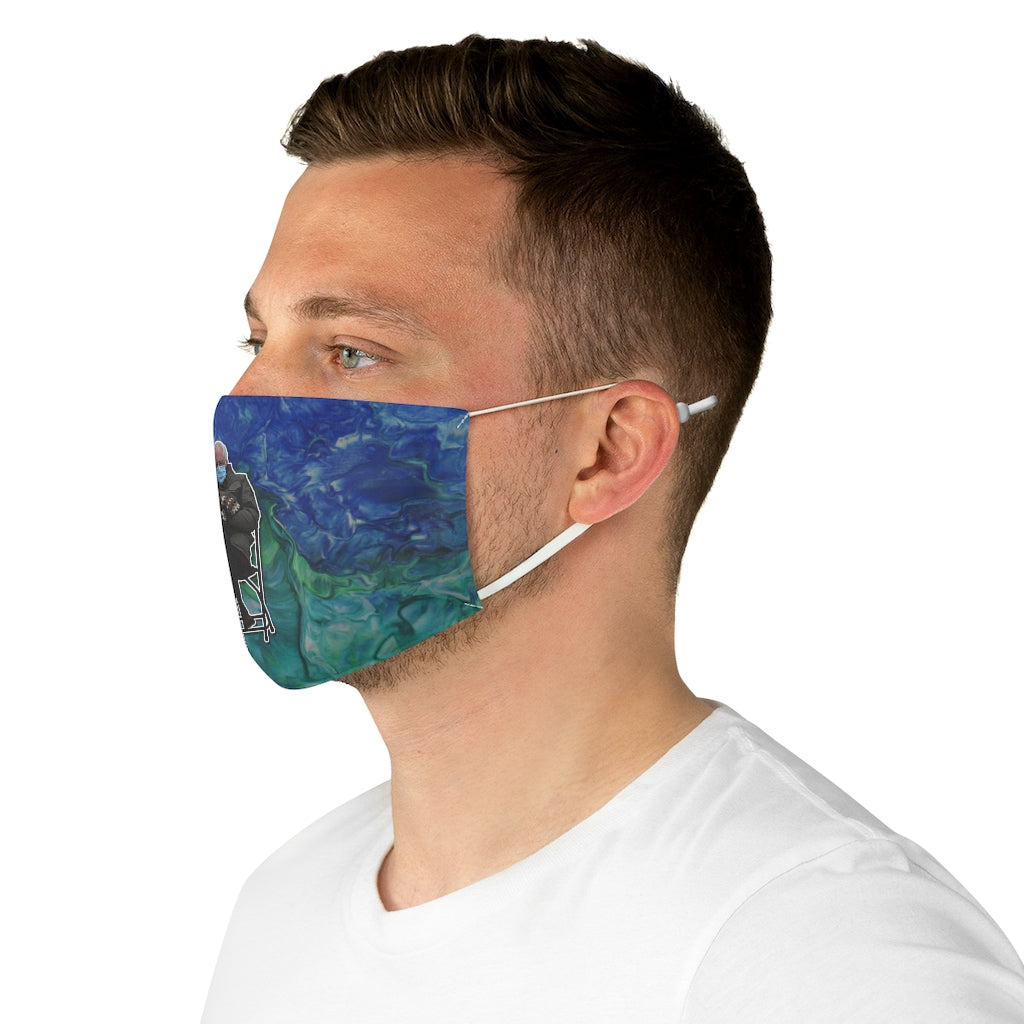 Bernie on Aura Splash Water Fabric Face Mask