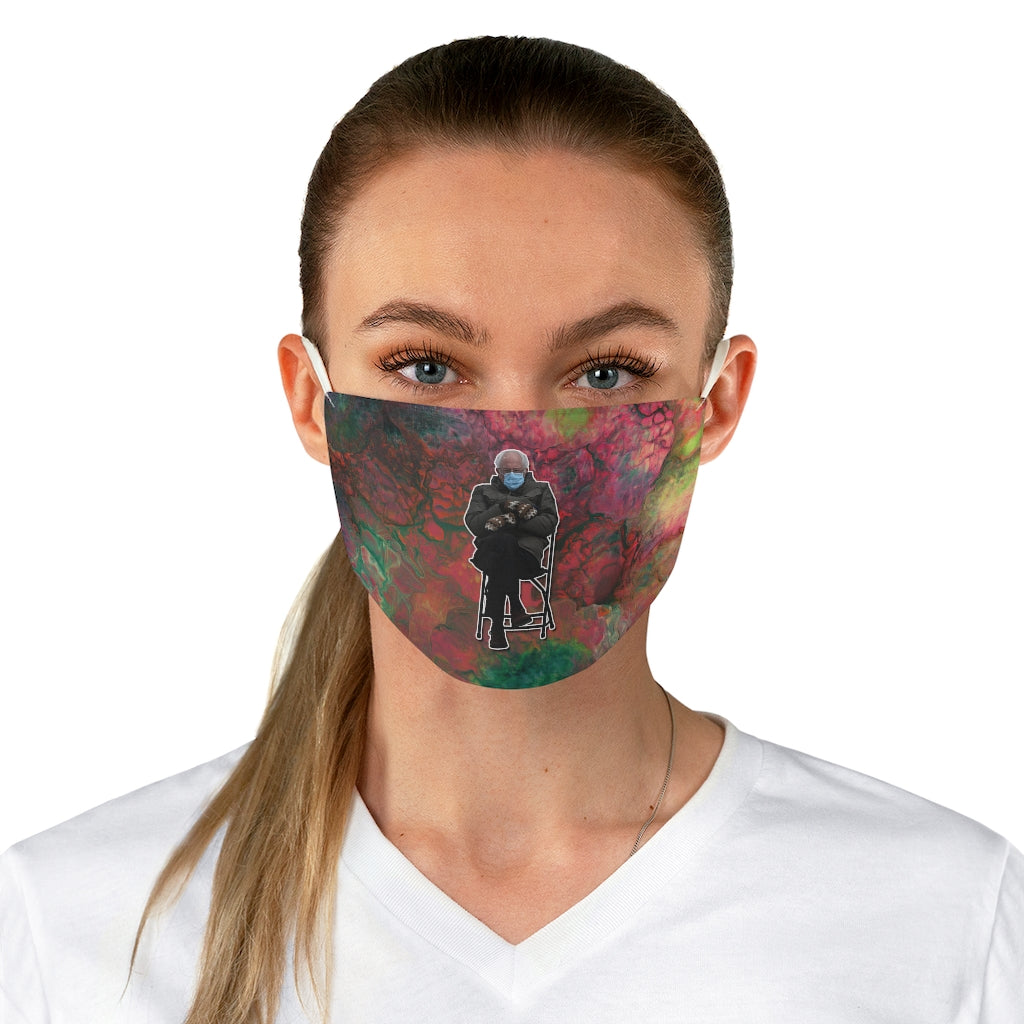 Bernie on Bright Cameron Fabric Face Mask