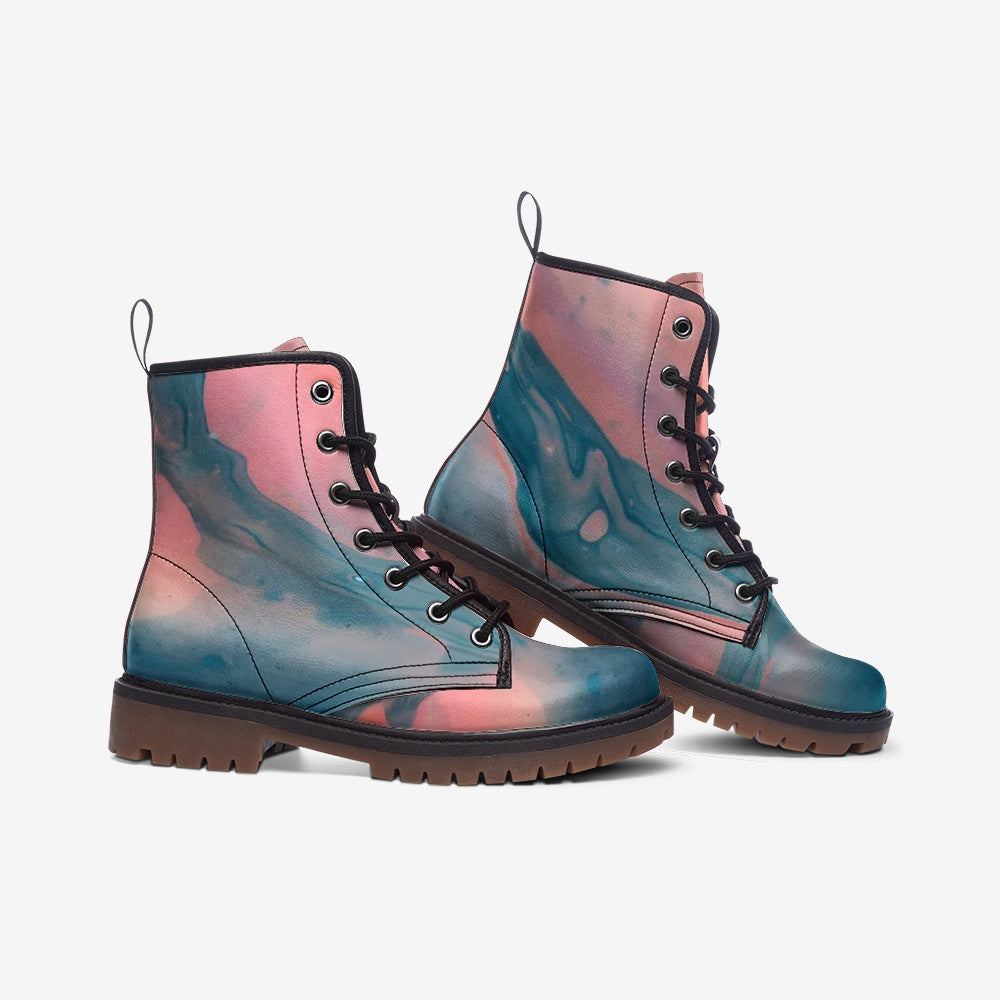 Vegan Leather Combat Boot in Proud Brigid