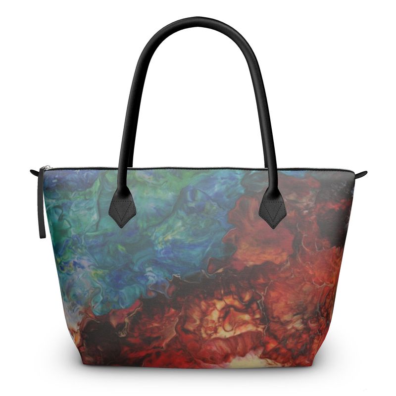 Aura Splash Zip Top Handbag