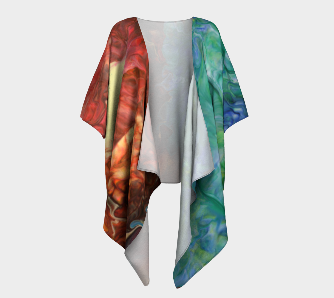 Aura Splash Draped Kimono