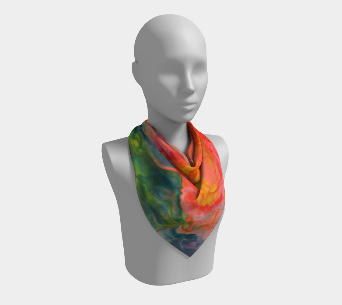 Rainbow Volcano Square Scarf