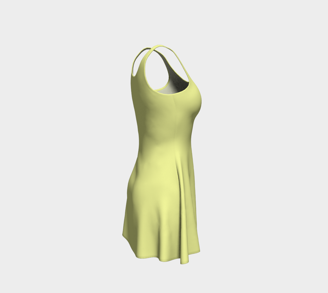 Butter Yellow Flare Dress