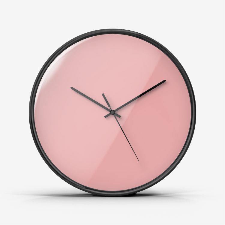 Pink Petal Numberless Silent Wall Clock