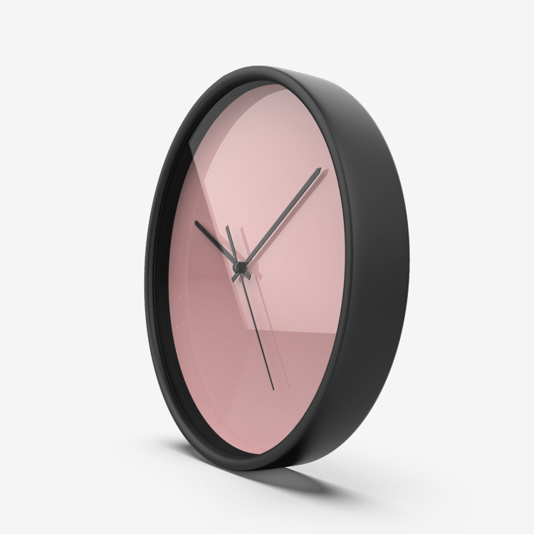 Pink Petal Numberless Silent Wall Clock