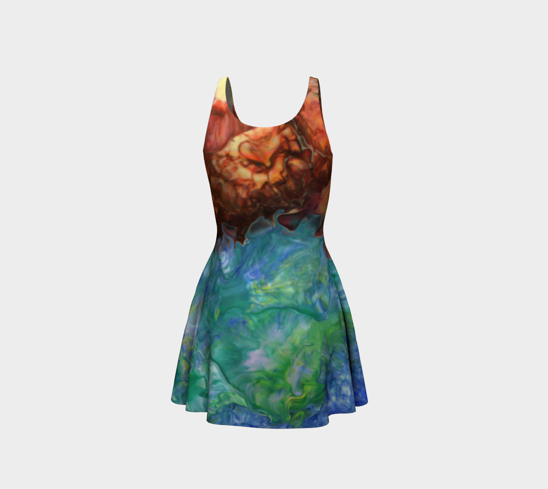 Aura Splash Flare Dress