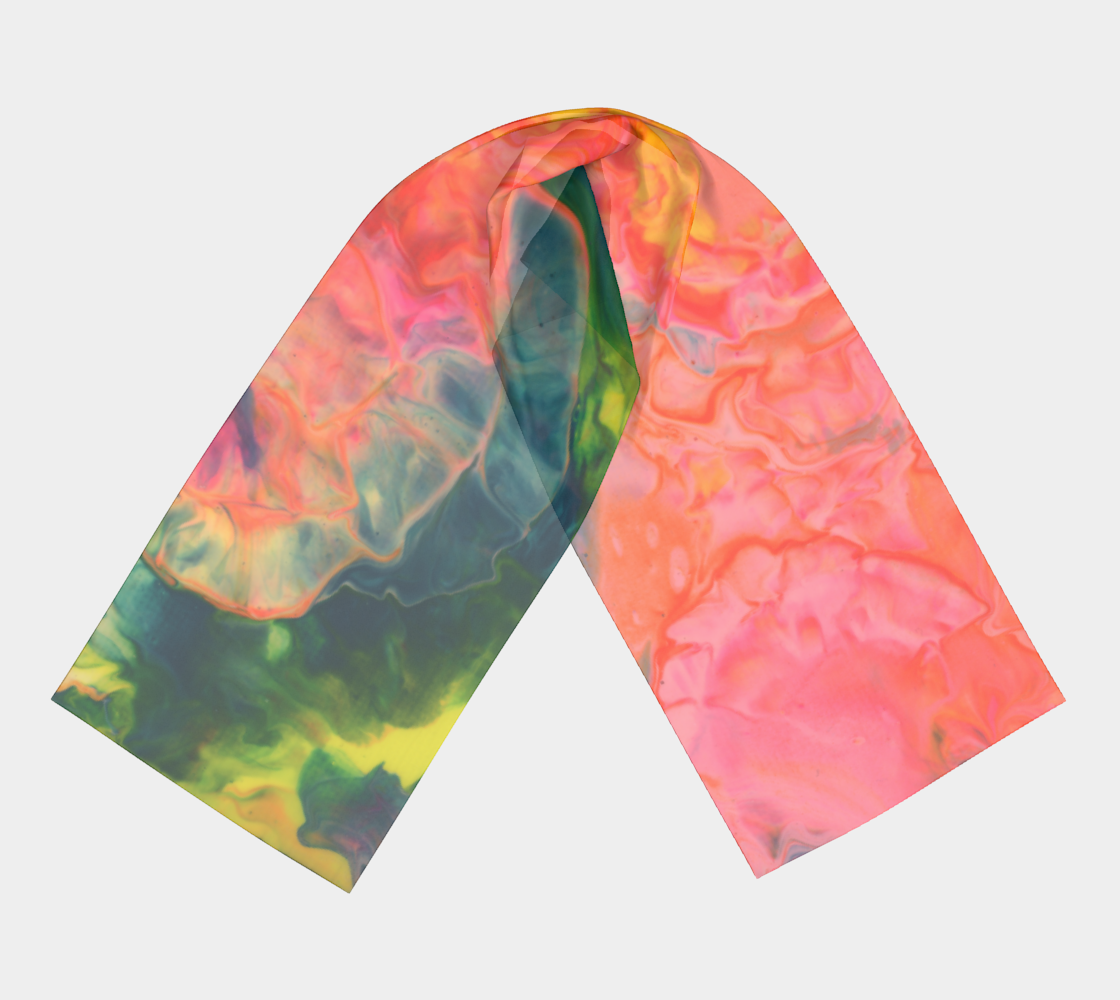 Rainbow Volcano Long Scarf