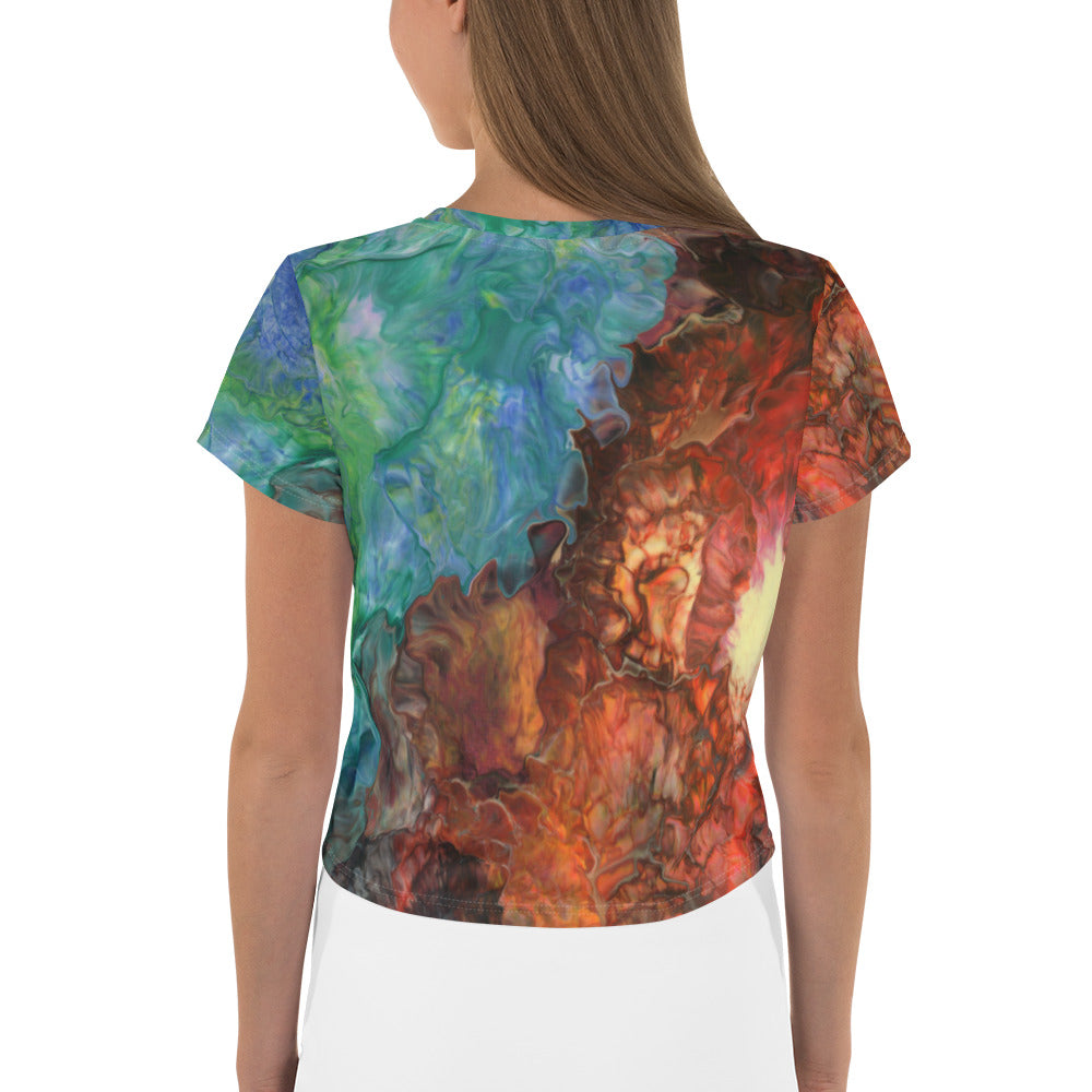 Aura Splash Crop Tee