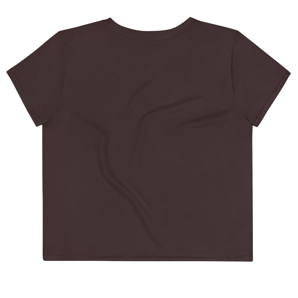 Chocolate Brown Crop Tee