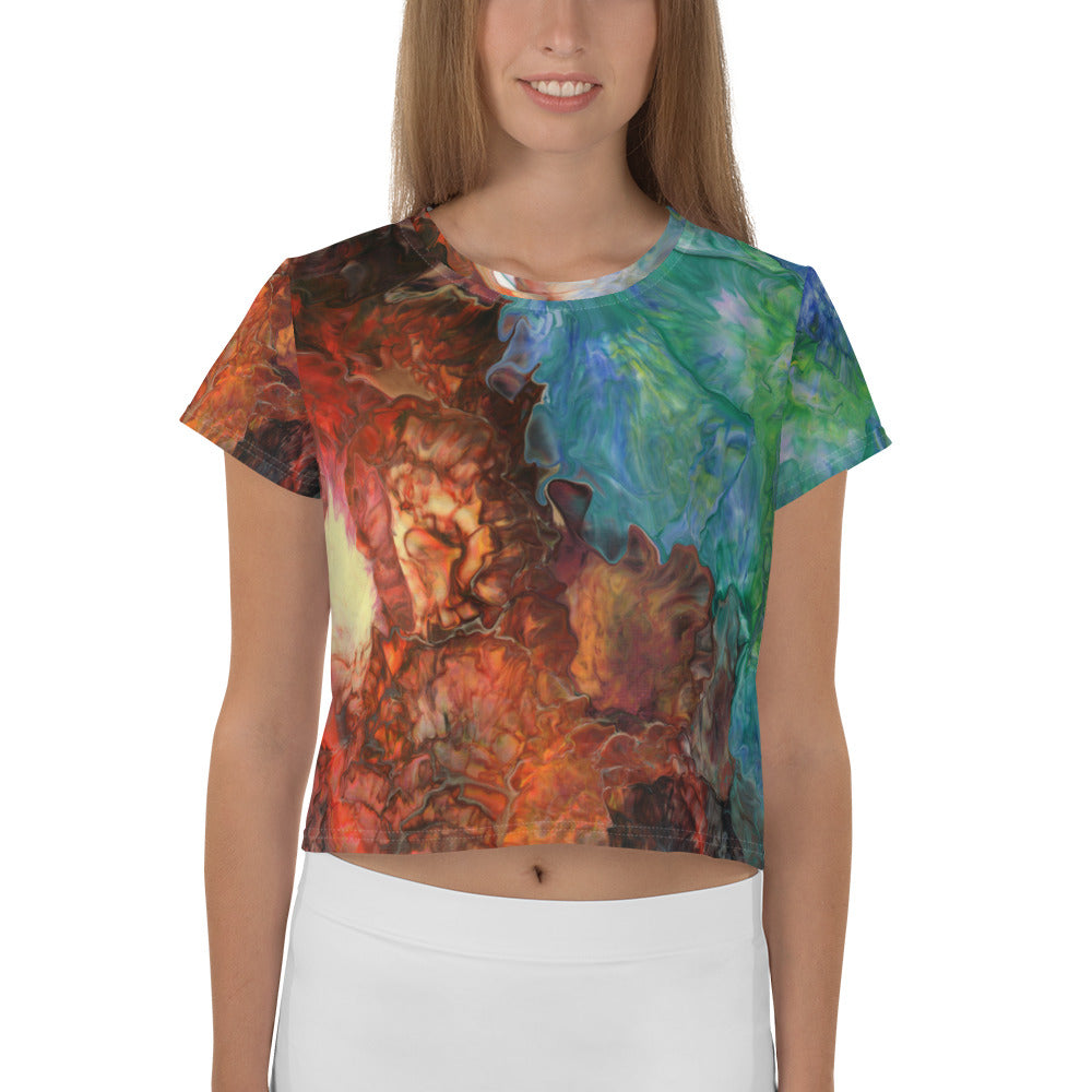 Aura Splash Crop Tee