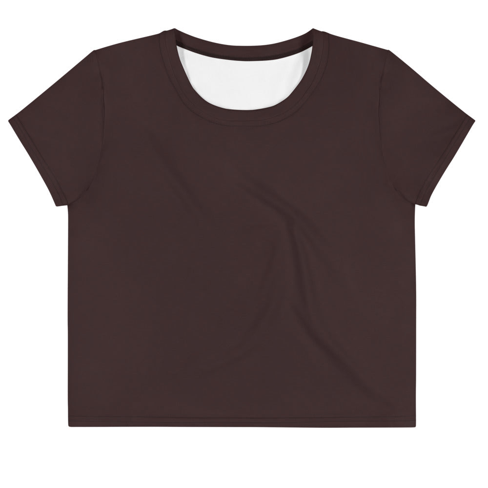 Chocolate Brown Crop Tee