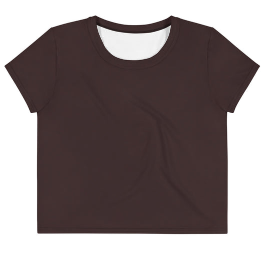 Chocolate Brown Crop Tee