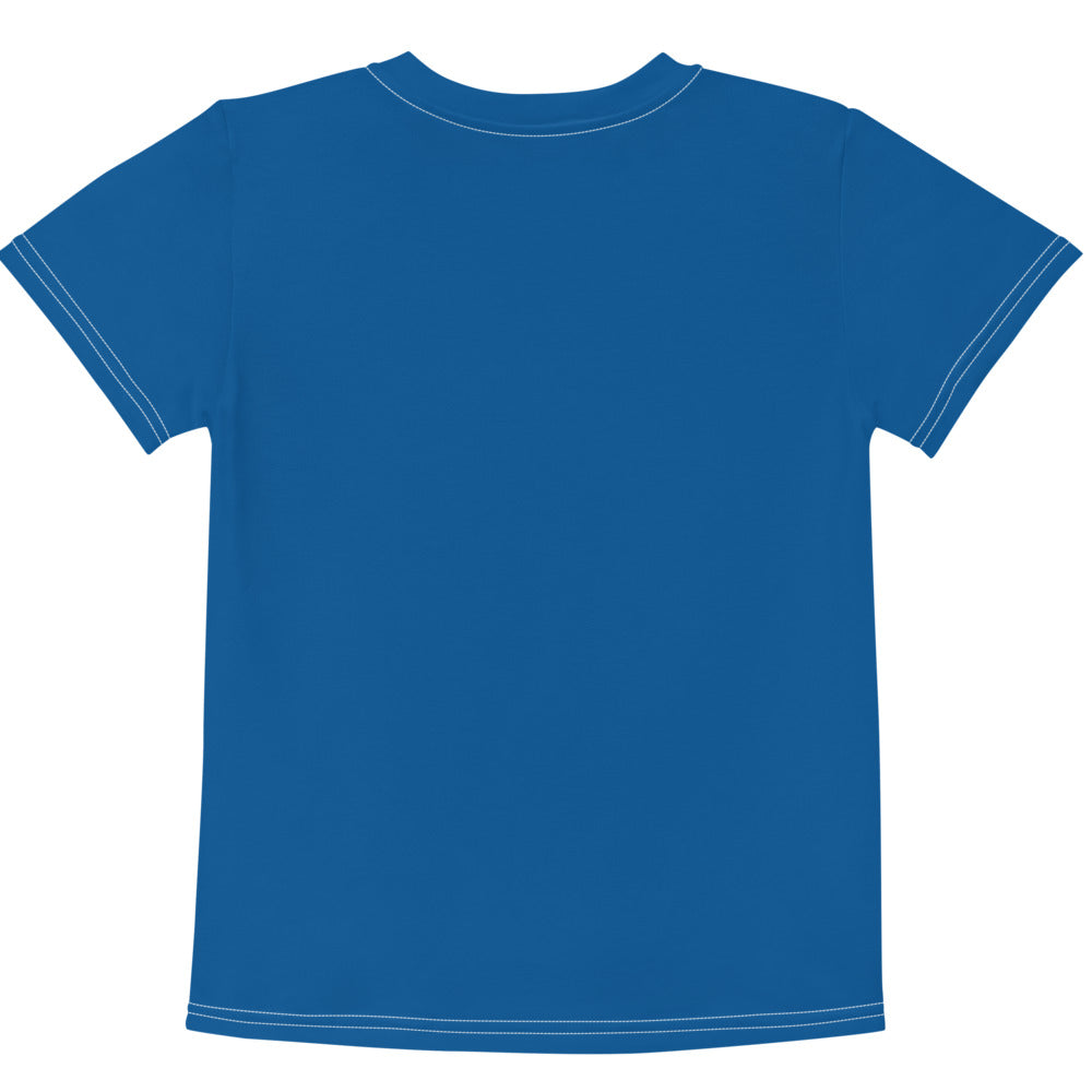Gender Neutral Kids' Crew Neck T-Shirt in Water Blue