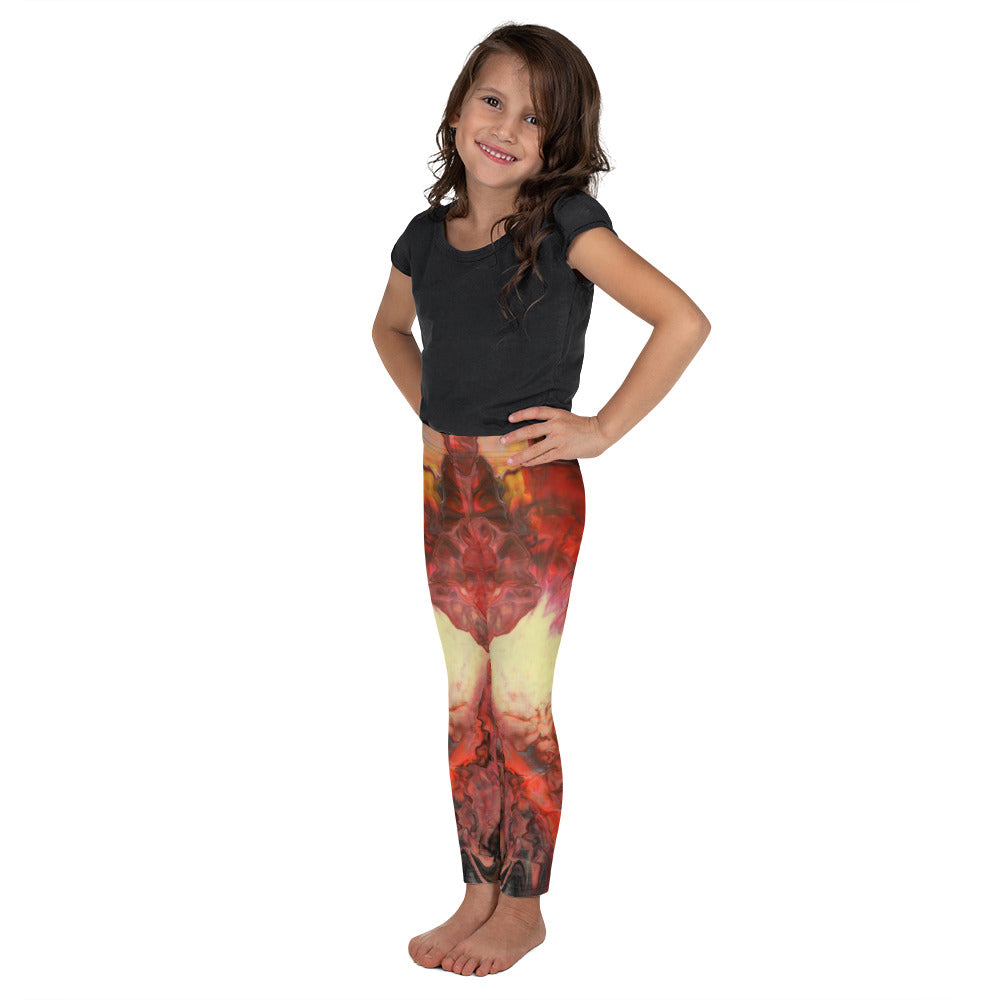 Aura Splash Fire Kids Leggings