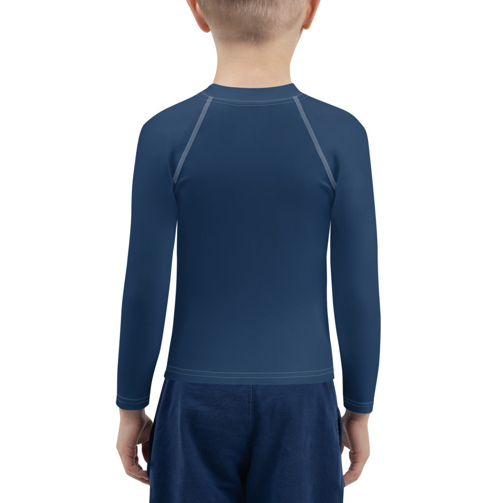 Gender Neutral Kids' Rash Guard/Swim Shirt in (In the) Navy