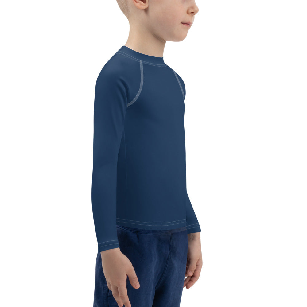 Gender Neutral Kids' Rash Guard/Swim Shirt in (In the) Navy