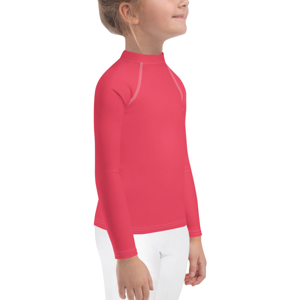 Gender Neutral Kids' Rash Guard/Swim Shirt in My Hibiscus