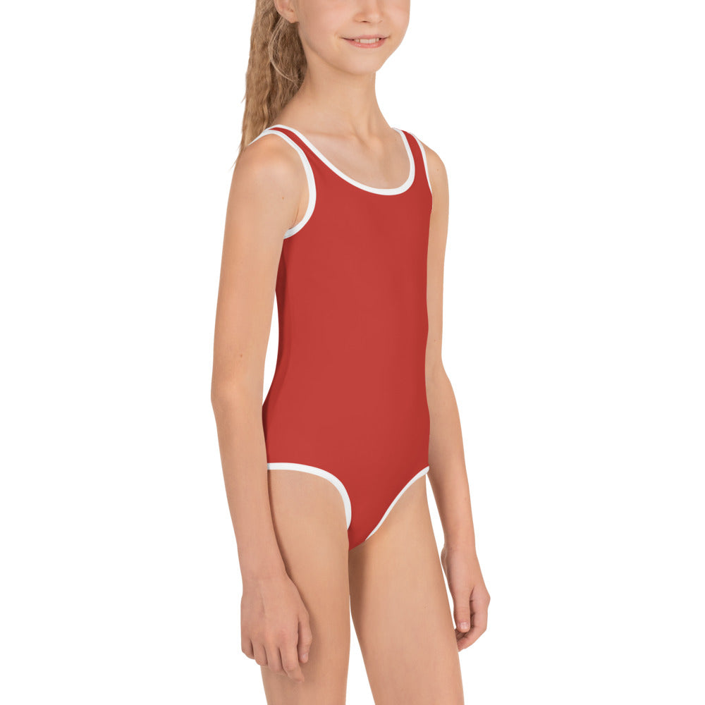 Cherry Red Kids Swimsuit