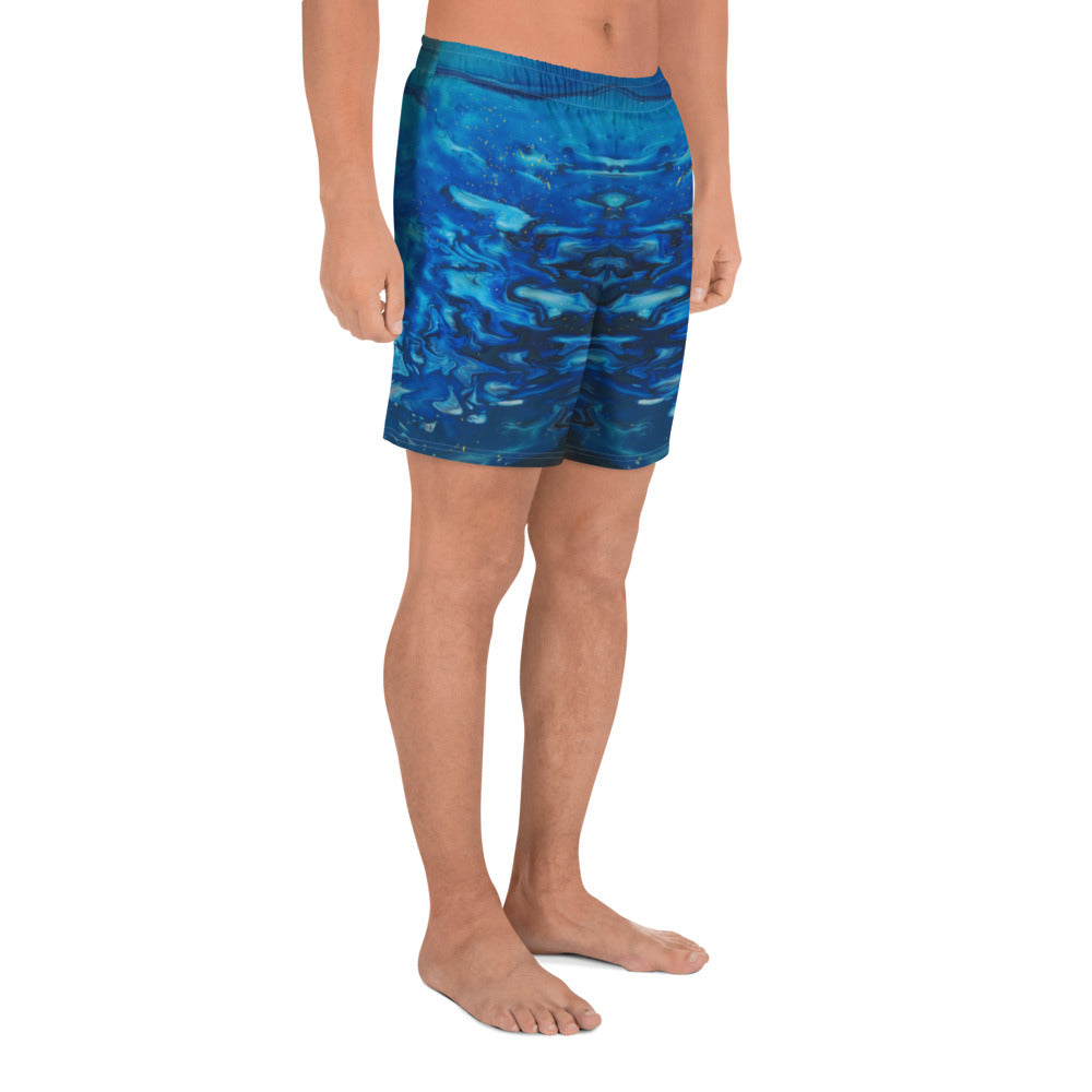 Gold Stream Water Athletic Long Shorts