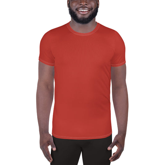 Cherry Red Relaxed Fit Athletic T-shirt