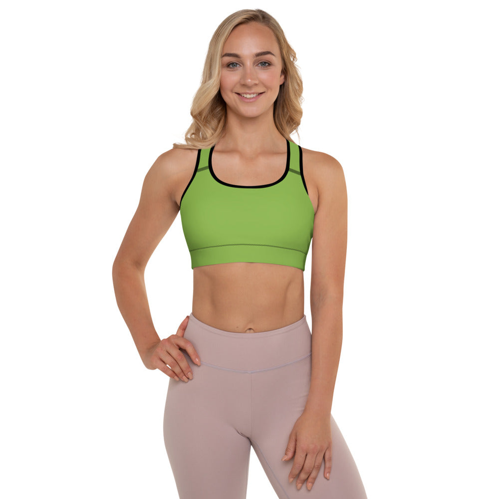 Green Grass Padded Sports Bra