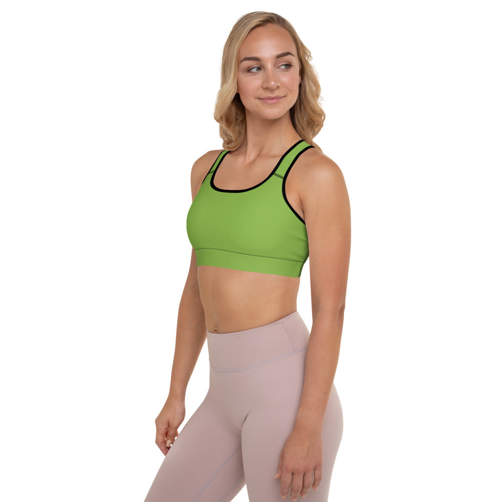 Green Grass Padded Sports Bra