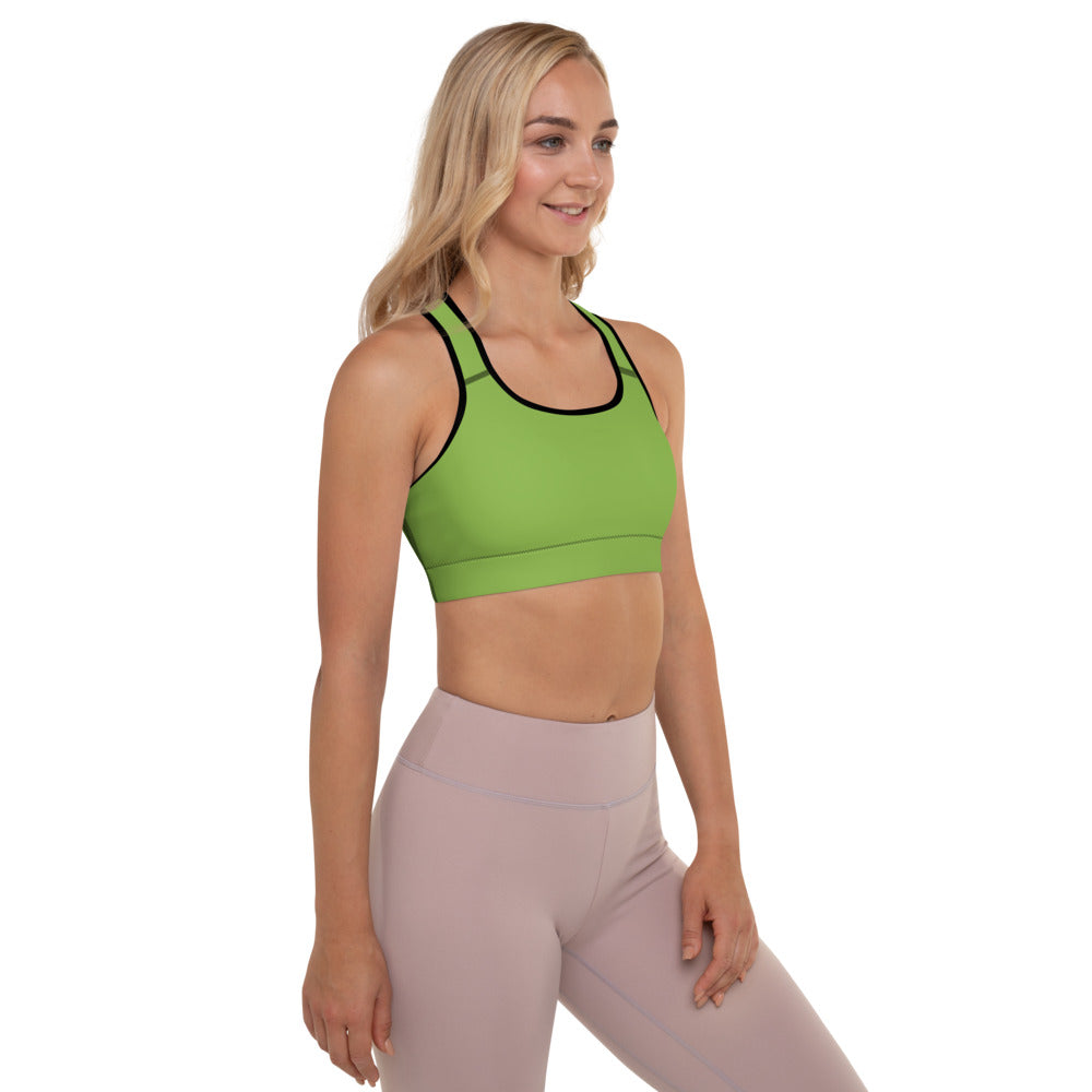 Green Grass Padded Sports Bra