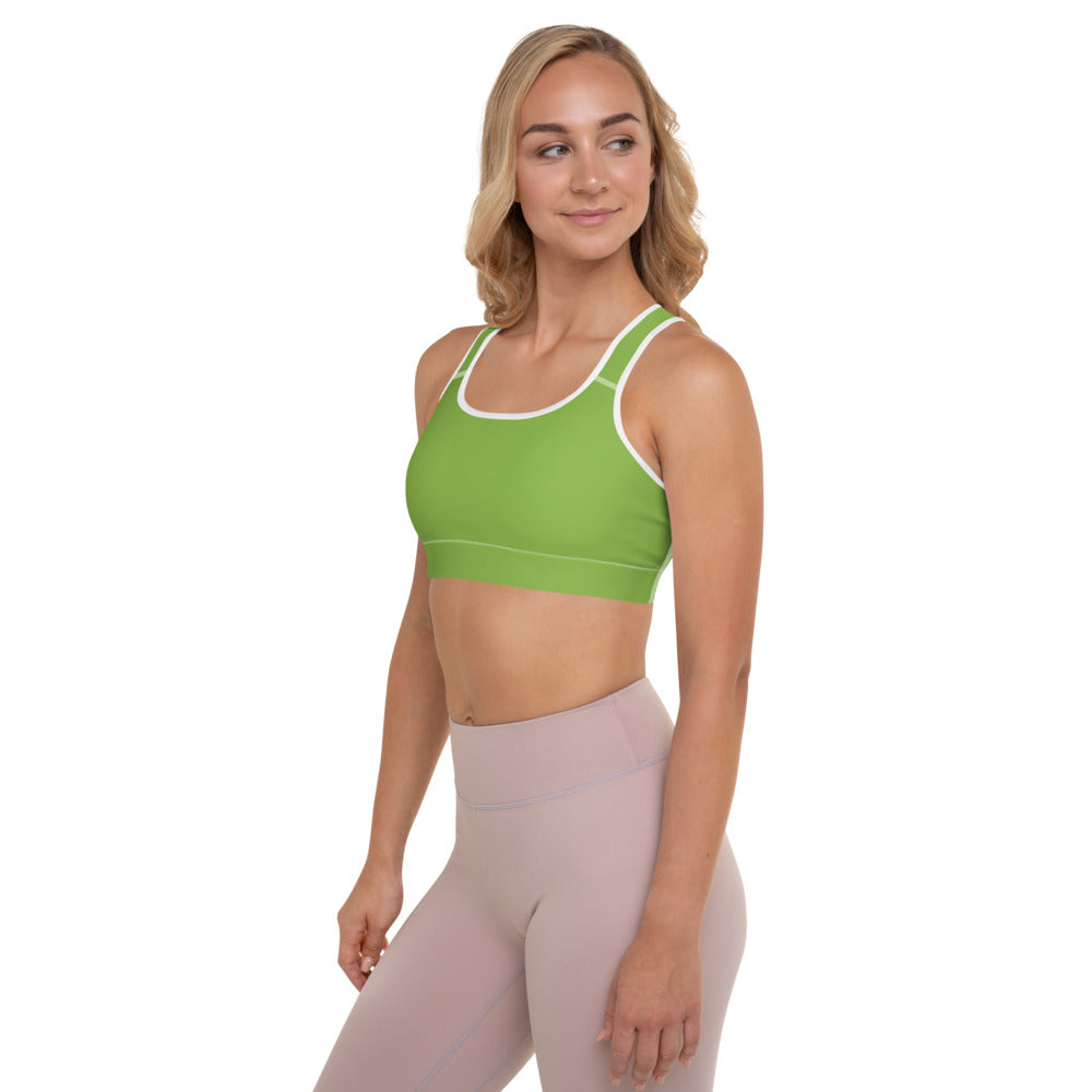 Green Grass Padded Sports Bra
