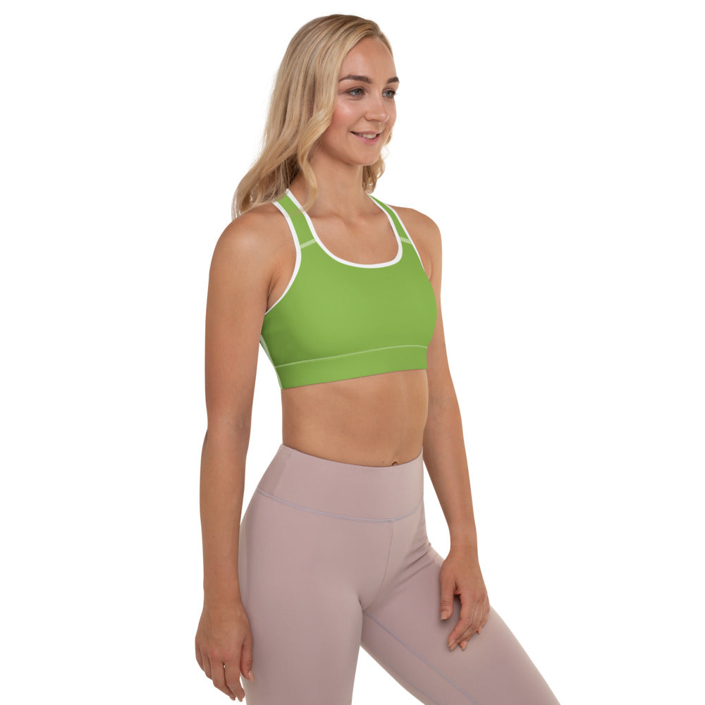 Green Grass Padded Sports Bra