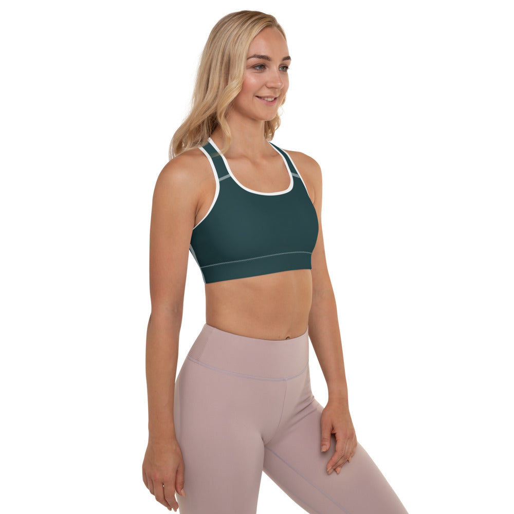 Sea Green Padded Sports Bra