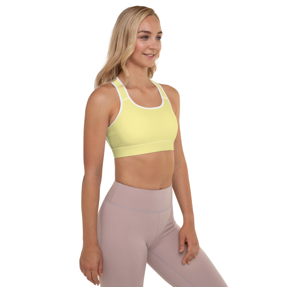 Butter Yellow Padded Sports Bra