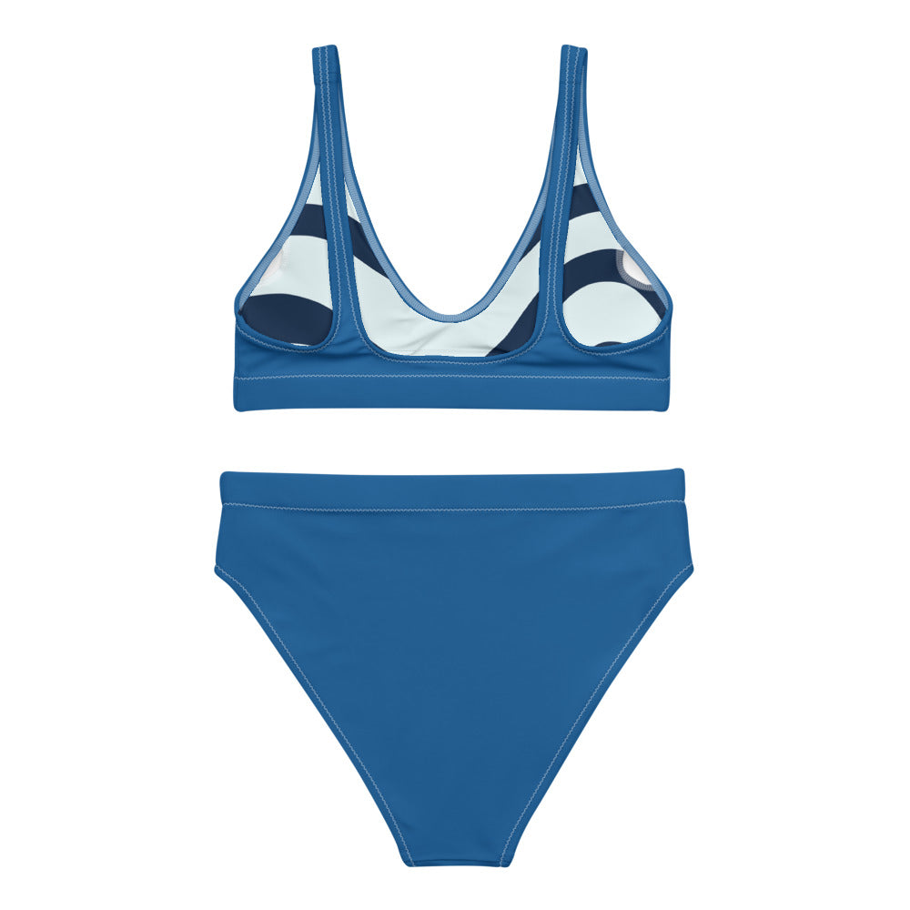 Water Blue Recycled High-Waisted Bikini
