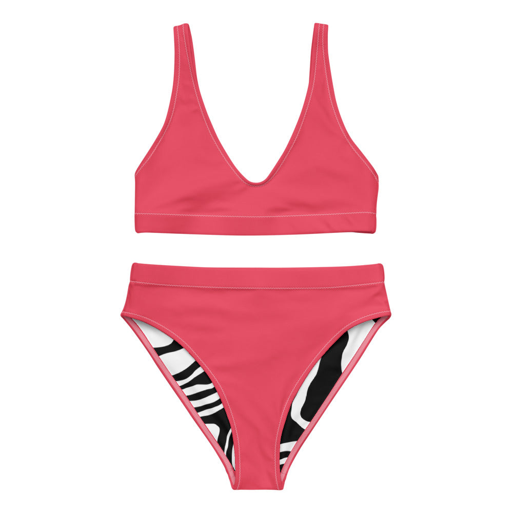 Fabulous Fuchsia Recycled High-Waisted Bikini